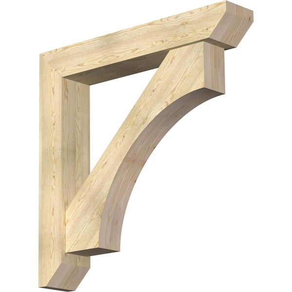 Ekena Millwork Westlake Slat Rough Sawn Bracket w/ Offset Brace, Douglas Fir, 8"W x 46"D x 46"H BKT0806X46X46WTL06RDF - main